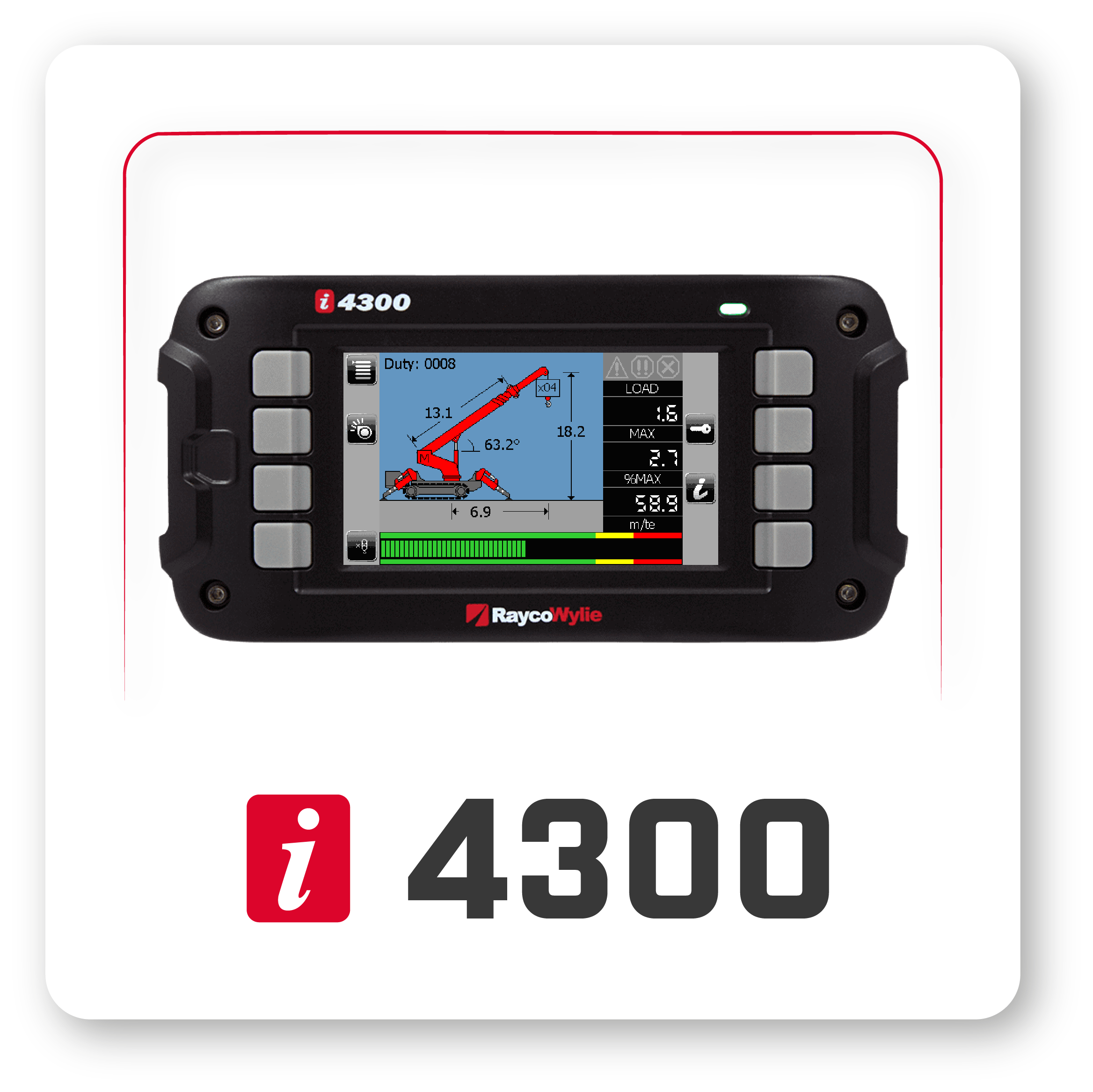 raycowylie Monitor Crane purpose Multi Color i4300 – ۴.۳″ PN:3D1300
